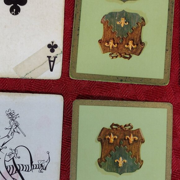 Vintage Stancraft Coat of Arms Playing Cards and Plastic Glitter Case - Picture 13 of 16